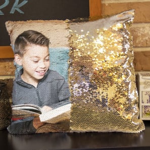 Flitrový vankúš s fotkou