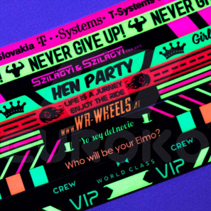 Fluo látkové náramky - 15mm