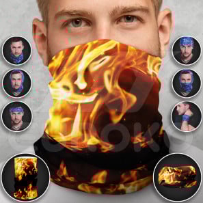 Multifunctional Scarf for Adults Fire