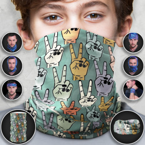 Pre-Produced Tube Scarf for Kids Peace