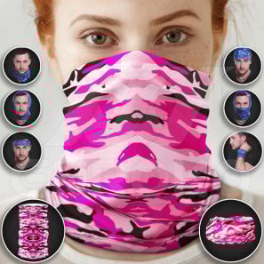 Tubular Scarf Military Pink
