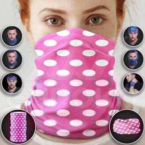 Tubular Scarves for Adults Pink Dots