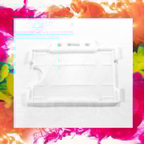 Tvrdé púzdro, rámček - 9*6 cm - biely